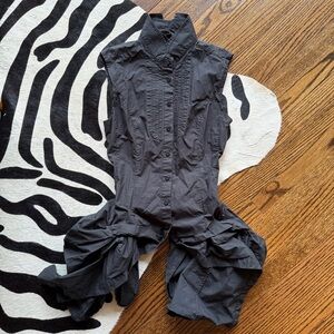 All Saints Black Katerina Blouse